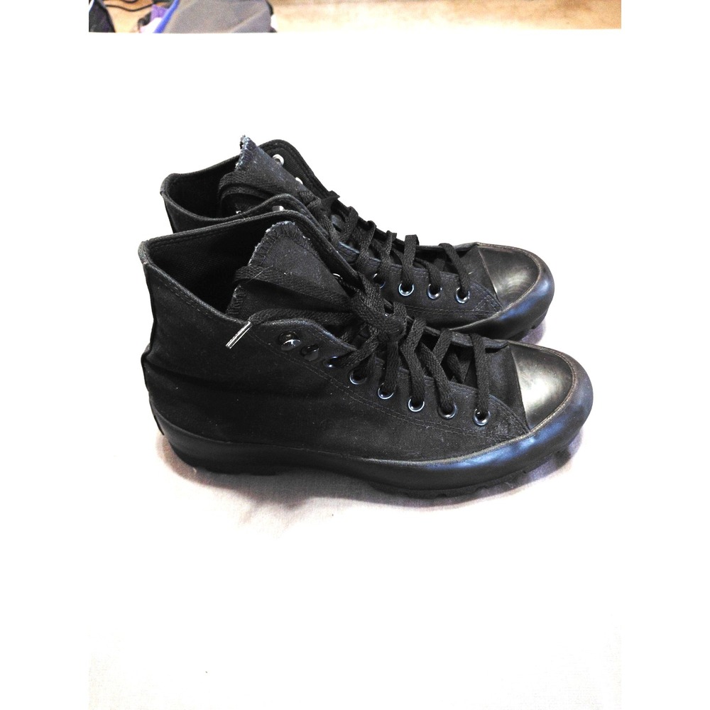 Converse Chuck Taylor All Star High Top Shoe Unisex 10 Triple Black Athletic - Picture 3 of 10